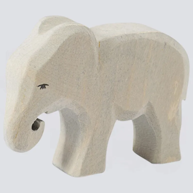 Ostheimer Holzfigur Elefant klein fressend