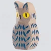 Ostheimer Holzfigur Eule blau