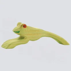 Ostheimer Holzfigur Frosch springend
