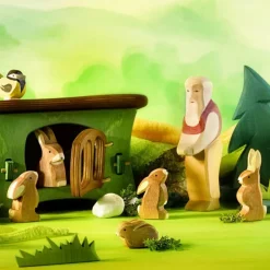 Ostheimer Holzfigur Hase Ohr hoch