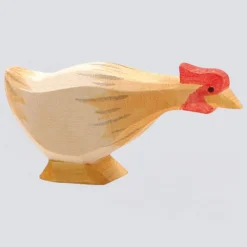 Ostheimer Holzfigur Huhn ocker lang