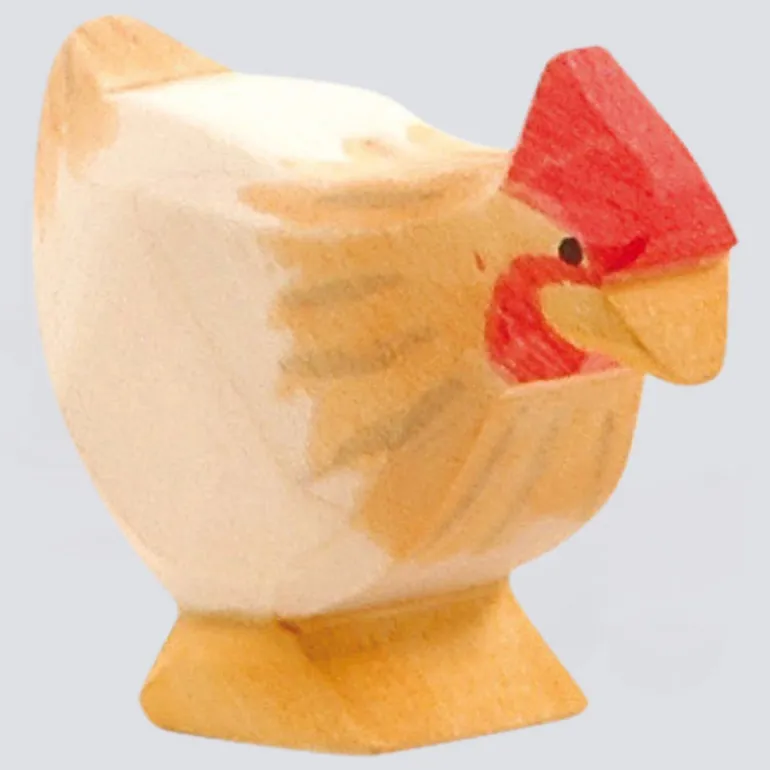 Ostheimer Holzfigur Huhn ocker stehend