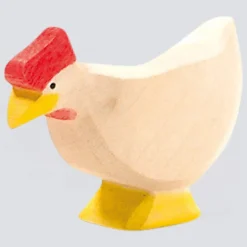 Ostheimer Holzfigur Huhn weiß stehend