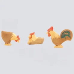 Ostheimer Holzfigur Huhn braun pickend