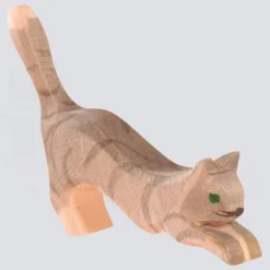 Ostheimer Holzfigur Katze springend