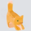 Ostheimer Holzfigur Katze klein Kopf tief