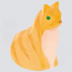Ostheimer Holzfigur Katze sitzend