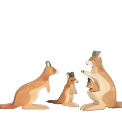 Ostheimer Holzfigur Känguru mit Kind 2-tlg.