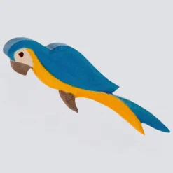 Ostheimer Holzfigur Papagei blau