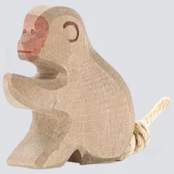 Ostheimer Holzfigur Pavian sitzend