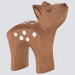 Ostheimer Holzfigur Rehkitz Kopf hoch