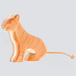 Ostheimer Holzfigur Tiger sitzend