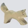 Ostheimer Holzfigur Wolf klein spielend