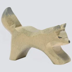 Ostheimer Holzfigur Wolf klein spielend