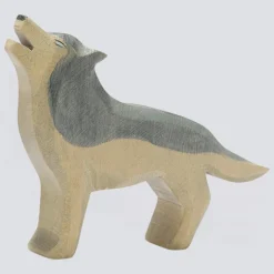 Ostheimer Holzfigur Wolf heulend