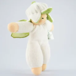 Püppchen Blumenfee natur mit Rassel - 18 cm