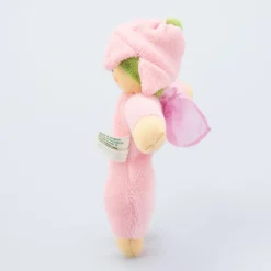 Püppchen Blumenfee rosa mit Rassel - 18 cm