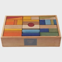Regenbogen Holzbausteine XL - 63 Stück