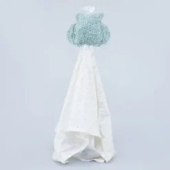 Schmusetuch Eule - eisblau