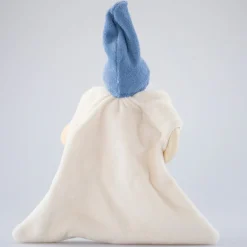 Schmusetuch Püppchen mit Holzring - blau
