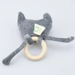 Wooly Organic Rassel Katze mit Holzring