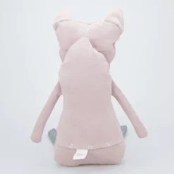 Wooly Organic Riesen-Kuscheltier Katze rosa mit Rucksack