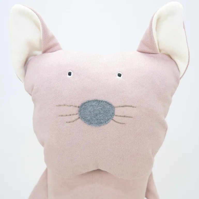 Wooly Organic Riesen-Kuscheltier Katze rosa mit Rucksack