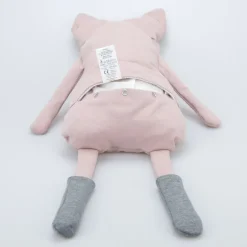 Wooly Organic Riesen-Kuscheltier Katze rosa mit Rucksack