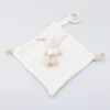 Wooly Organic Schmusetuch Hase mit Holzring