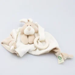Wooly Organic Schmusetuch Hase mit Holzring
